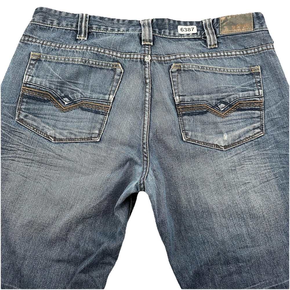 Urban Pipeline Loose Bootcut Jeans Mens 38x29 Blue Y2K Distressed Relaxed Denim